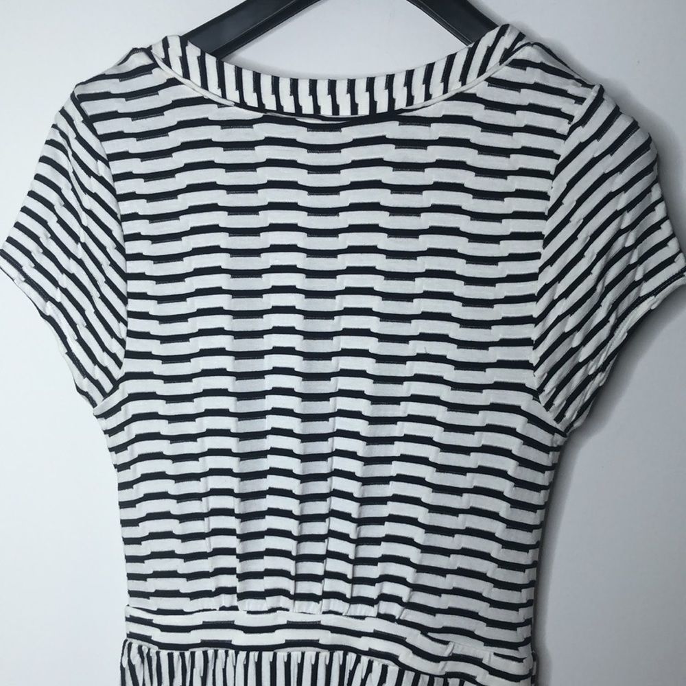 Anthropologie Maeve Striped Faux Wrap Midi-Dress size Medium - Picture 9 of 11